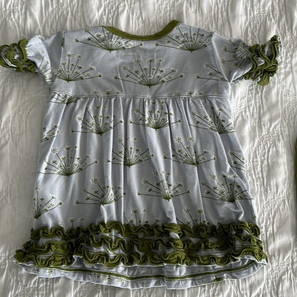 Kickee Pants Blue and Green Floral Dress and Shorts 18-24M. - Picture 6 of 8